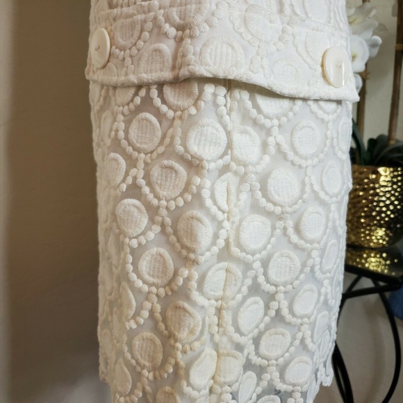 Bebe White Lace Mini Dress Size Small Scalloped - Picture 8 of 10